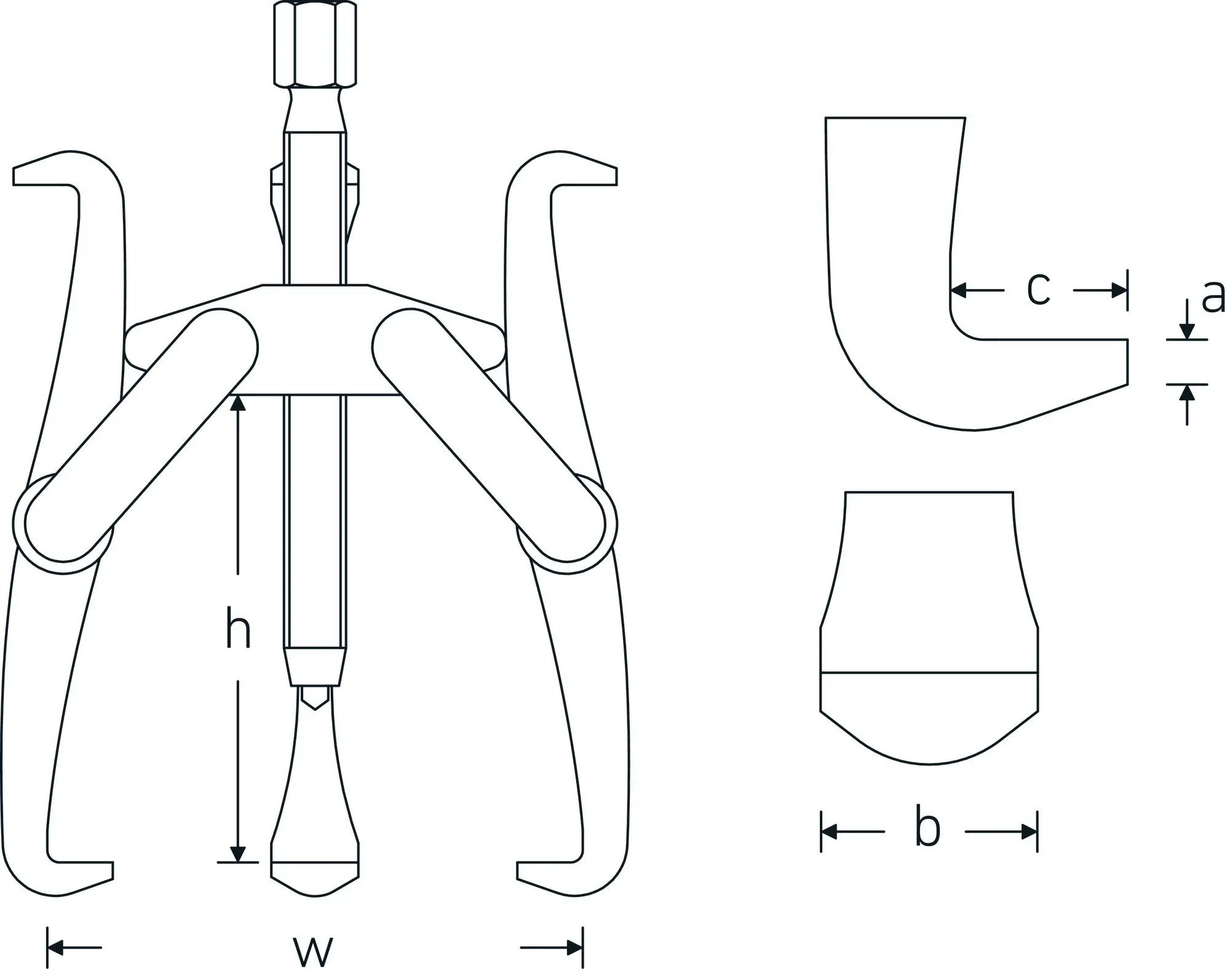 Stahlwille 3-Arm Puller, 1, 19mm - ST 71035101 Stahlwille