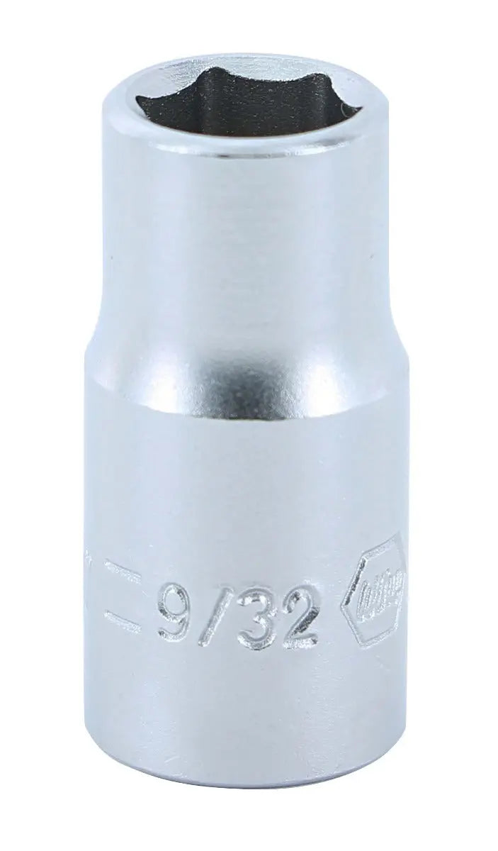 Wiha 33309, 1/4" Drive Socket, 6 Point, 9/32" Wiha