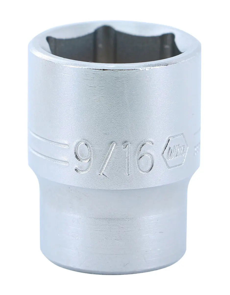 Wiha 33315, 1/4" Drive Socket, 6 Point, 9/16" Wiha