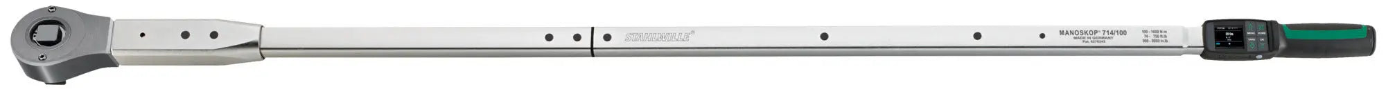 Stahlwille MANOSKOP Electromechanical Angle Torque Wrench with Insert Ratchet, 100 - 1000 Nm - ST 96501100 Stahlwille