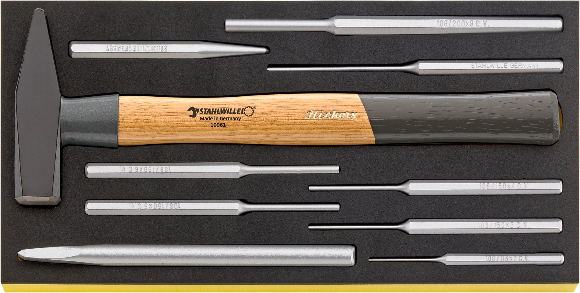 Stahlwille Set of 10 Hammer and Chisel with TCS Insert - ST 96830361