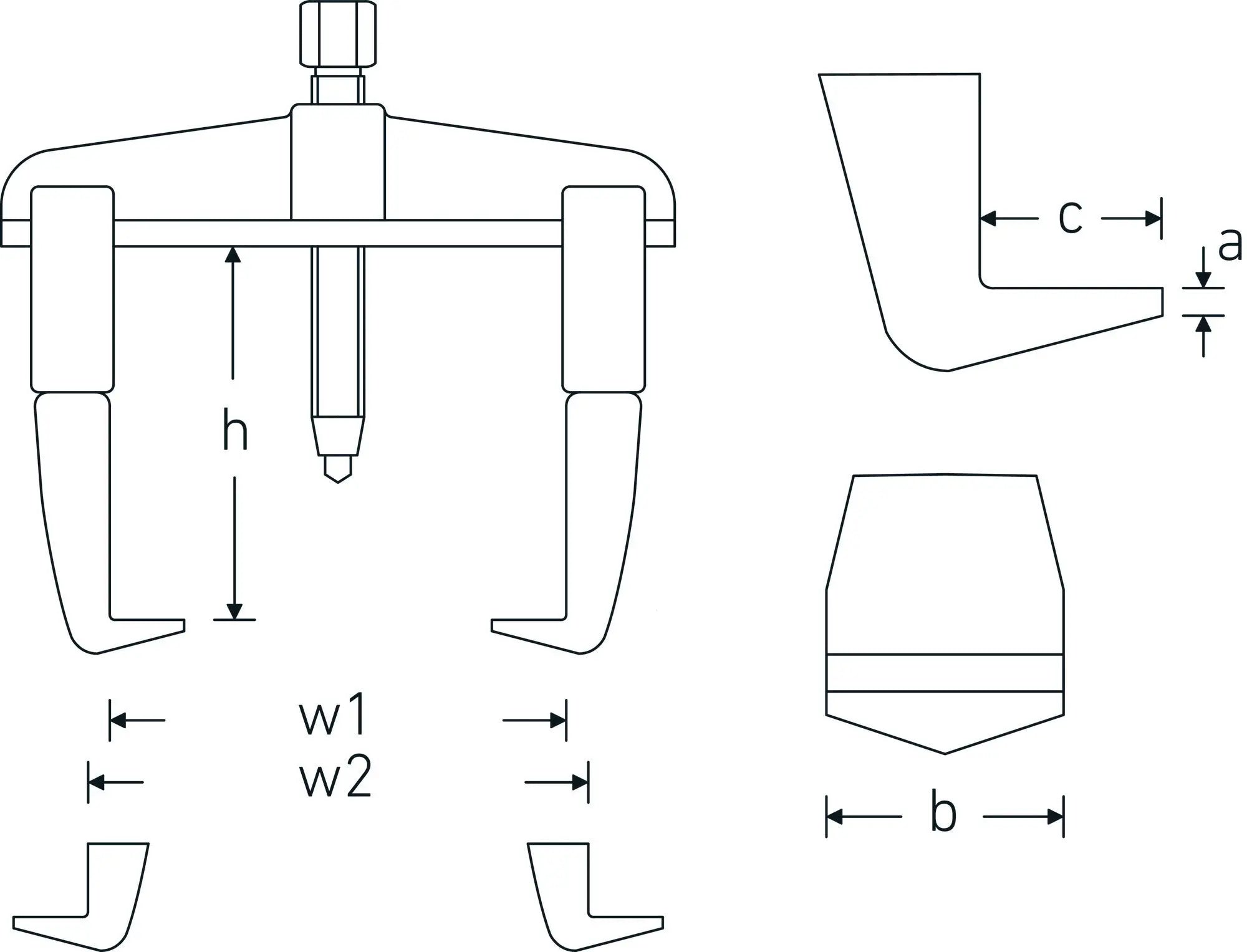Stahlwille 2-Arm Puller, 1, 17mm - ST 71020001 Stahlwille