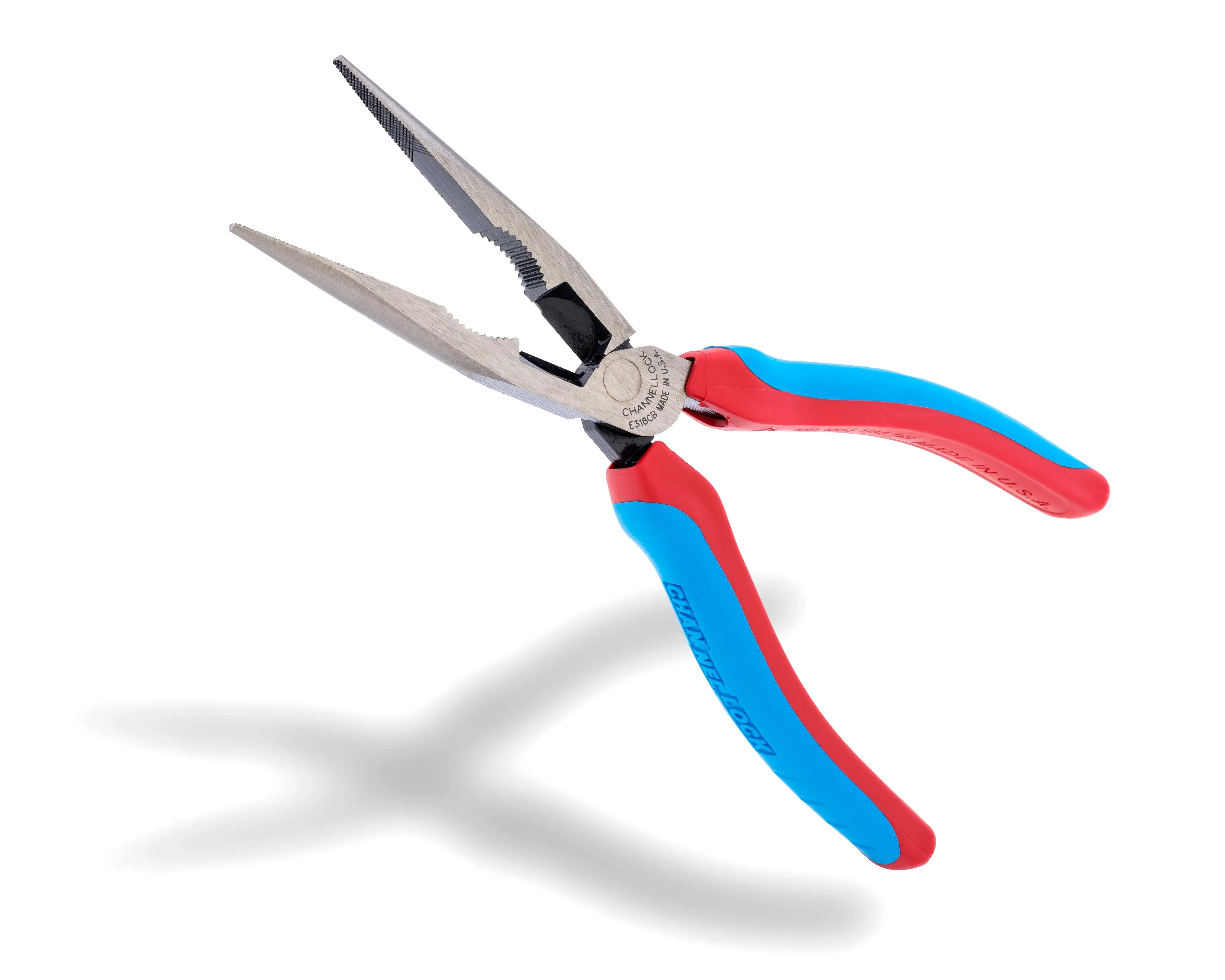 Channellock CODE BLUE XLT Combination Long Nose Plier with Cutter, 8 in - CL 318CB Channellock