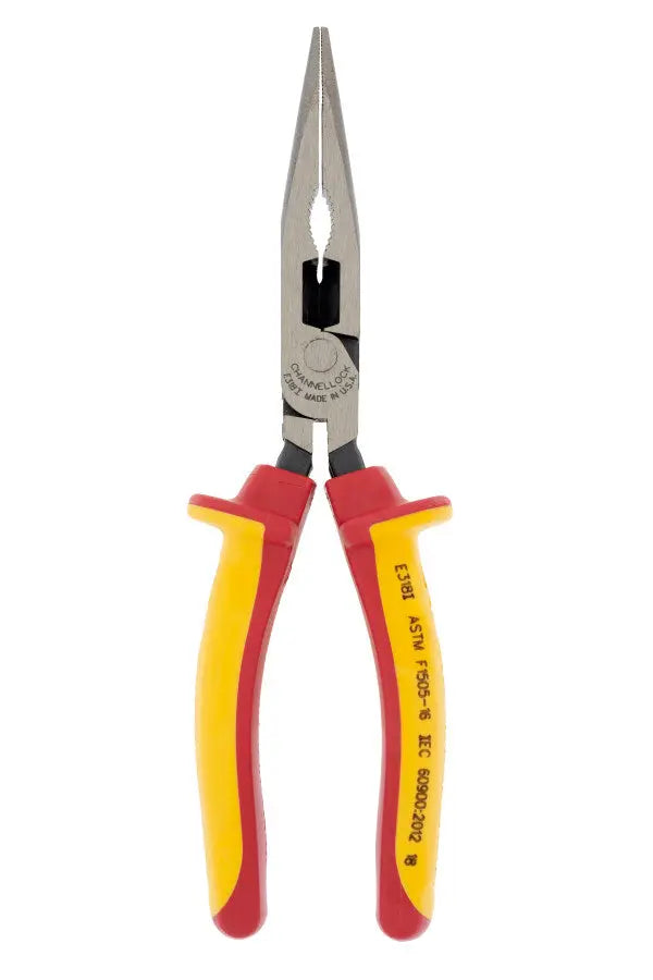 Channellock XLT Combination Long Nose Plier with 1000V Insulated Grip, 7.88 in - CL 318I Pliers Channellock