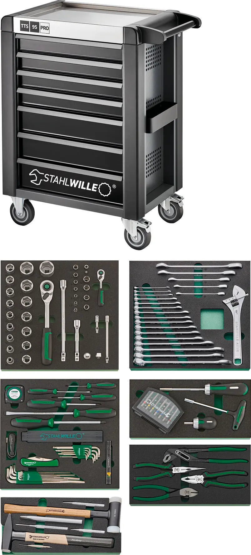 Stahlwille Set of 157 Assortment Tools with Tool Trolley - ST 98830192 Stahlwille
