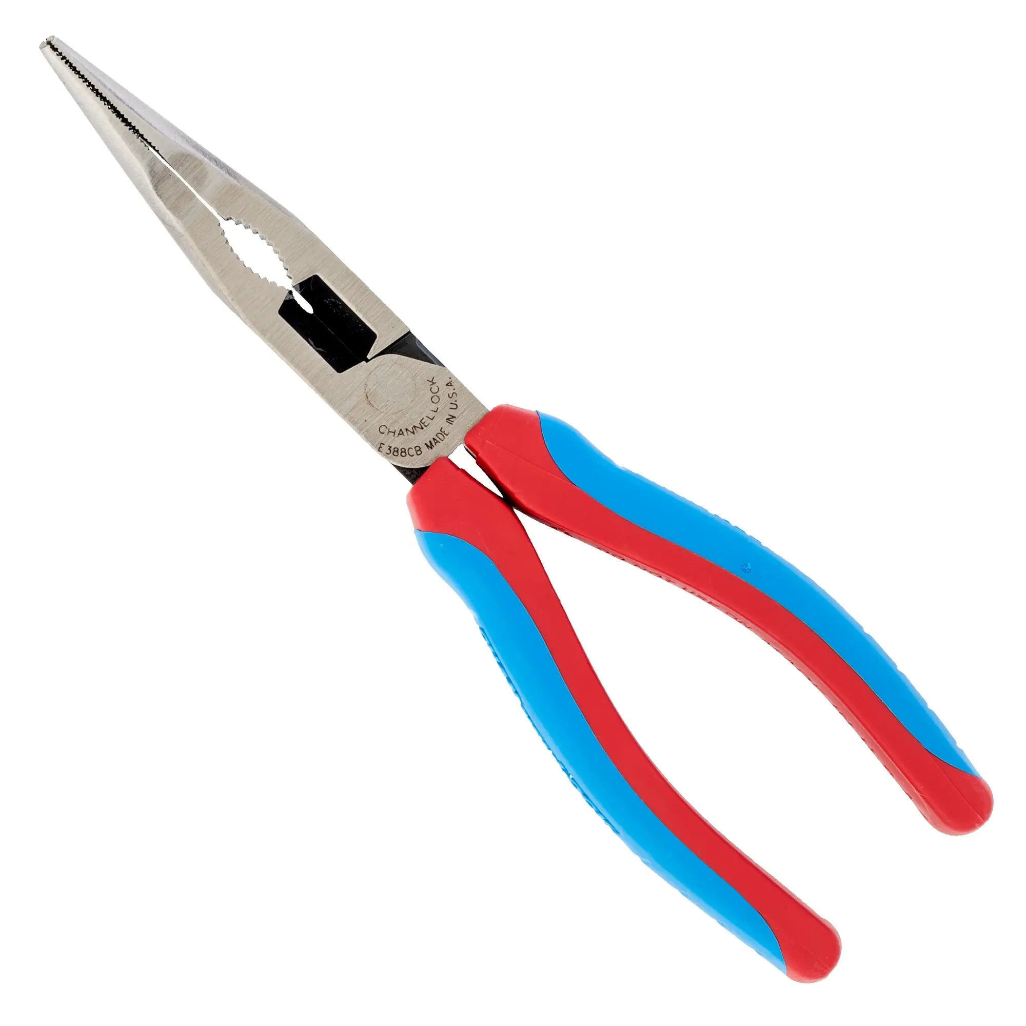 Channellock CODE BLUE XLT Combination Bent Long Nose Plier with Cutter, 8 in - CL 388CB Channellock