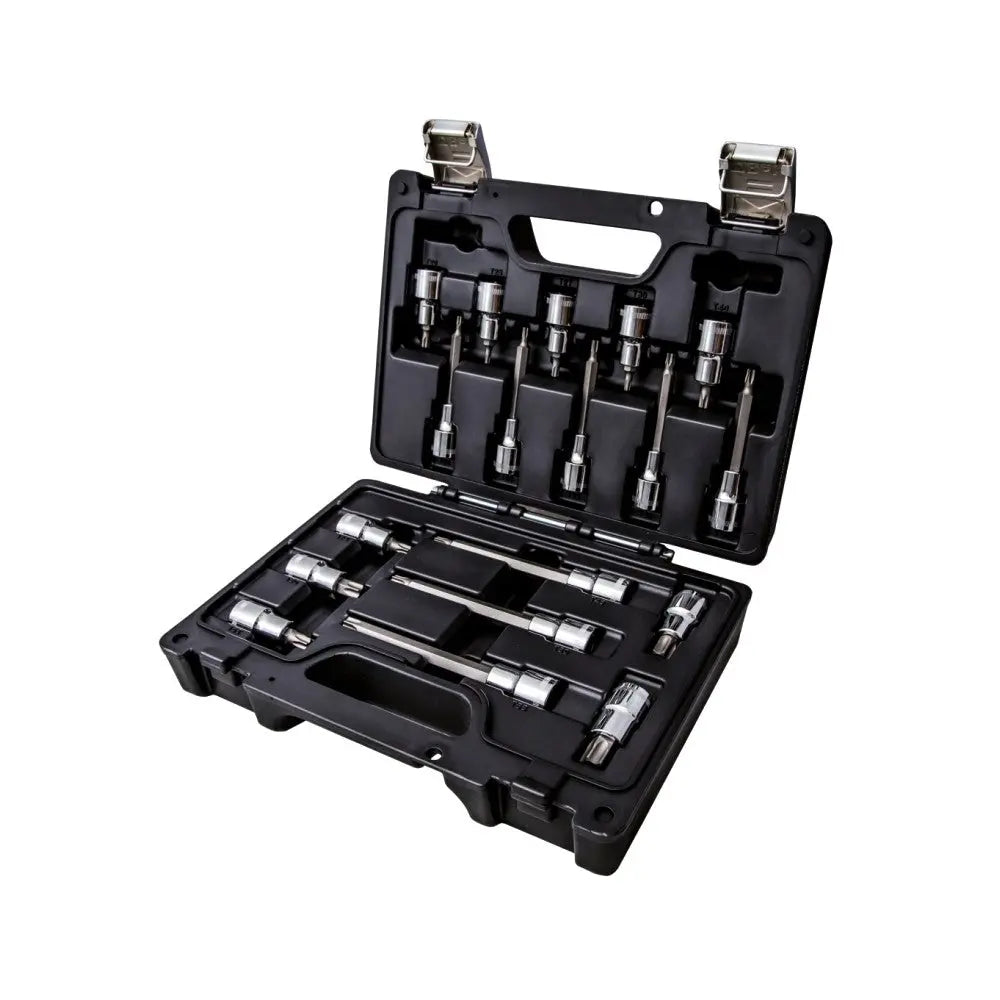 Beta Tools (Article# 923E-TX/C18) Set of 18 1/2 in Drive Torx Sockets Drivers, Chrome-Plated - BT 9231018 Beta Tools
