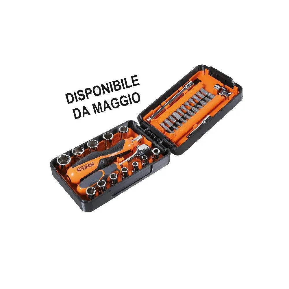 Beta Tools (Article# 900/C39U) Set of 39 Gear Lock Sockets and Bit with Case - 11 - 1/4 in Drive Sockets, 21 Bits, 7 Accessories - BT 9001947 Beta Tools