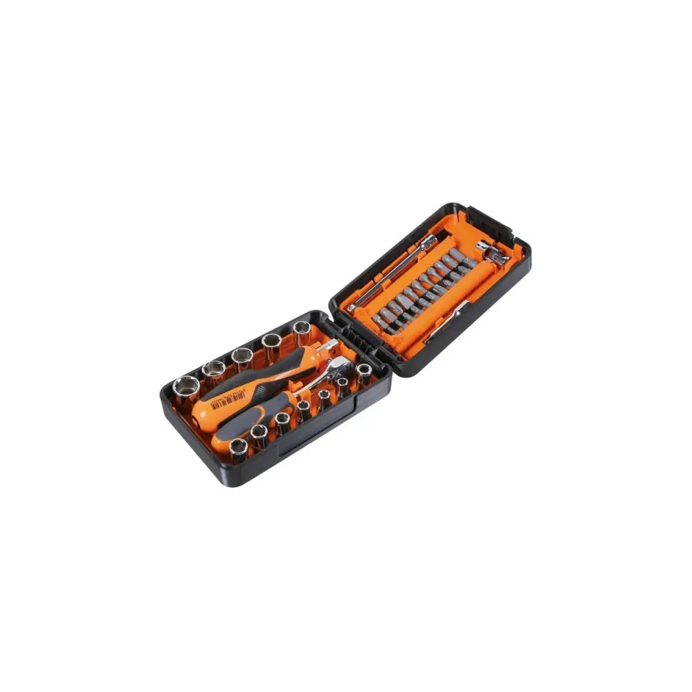 Beta Tools (Article# 900/C39N) Set of 39 Socket and Bit with Case - 11 - 1/4 in Drive Sockets, 21 Bits, 7 Accessories - BT 9000947 Beta Tools