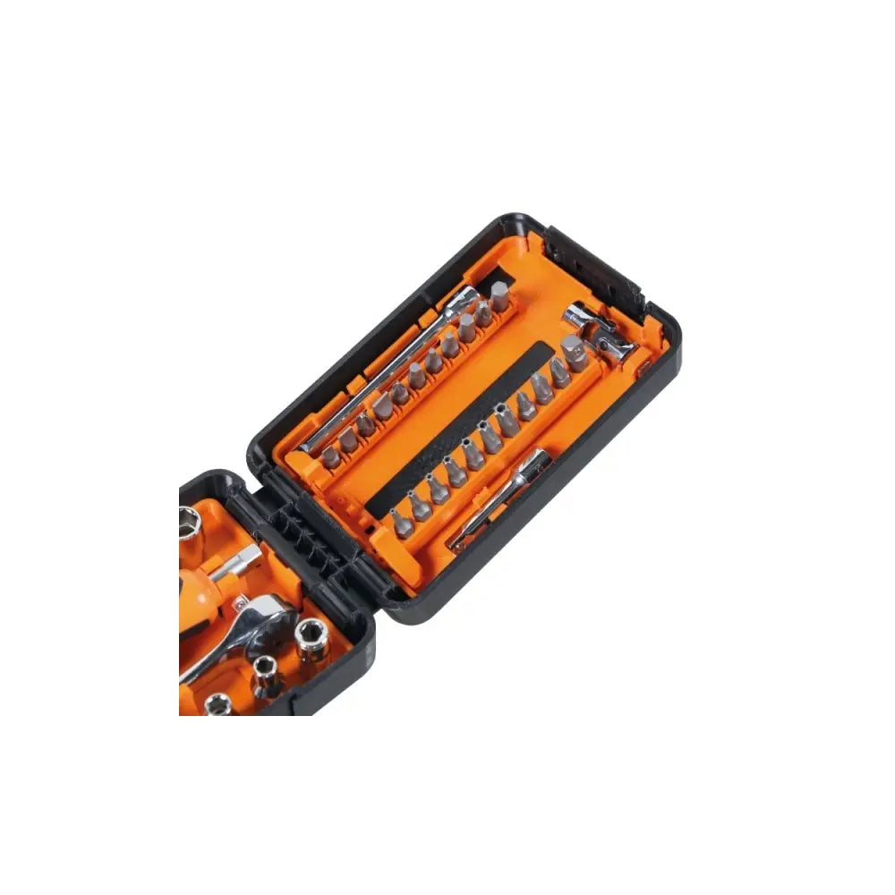Beta Tools (Article# 900/C39N) Set of 39 Socket and Bit with Case - 11 - 1/4 in Drive Sockets, 21 Bits, 7 Accessories - BT 9000947 Beta Tools