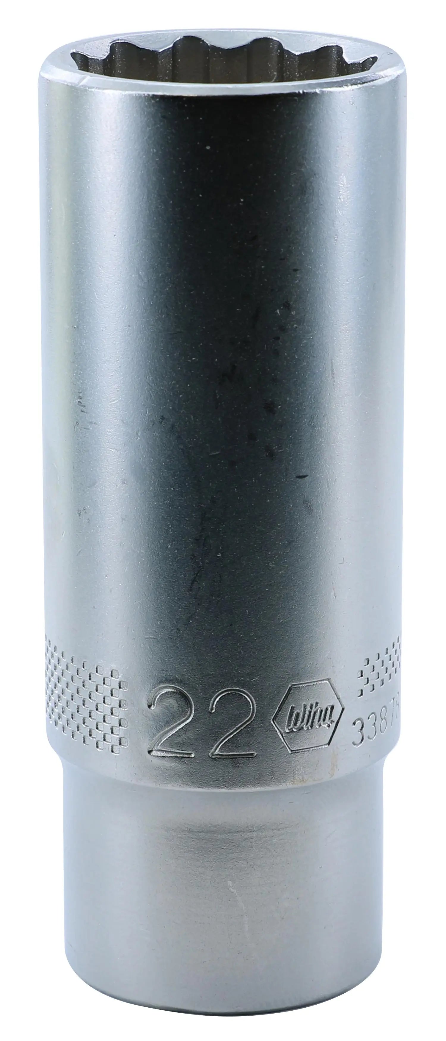 Wiha 33878, 1/2" Drive Deep Socket, 12 Point, 22.0mm Wiha