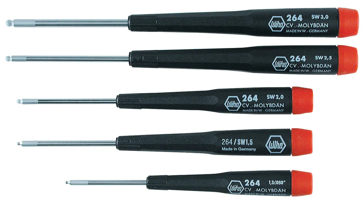 Wiha 26491, Precision Ball End Hex 5 Pc. Driver Set Wiha