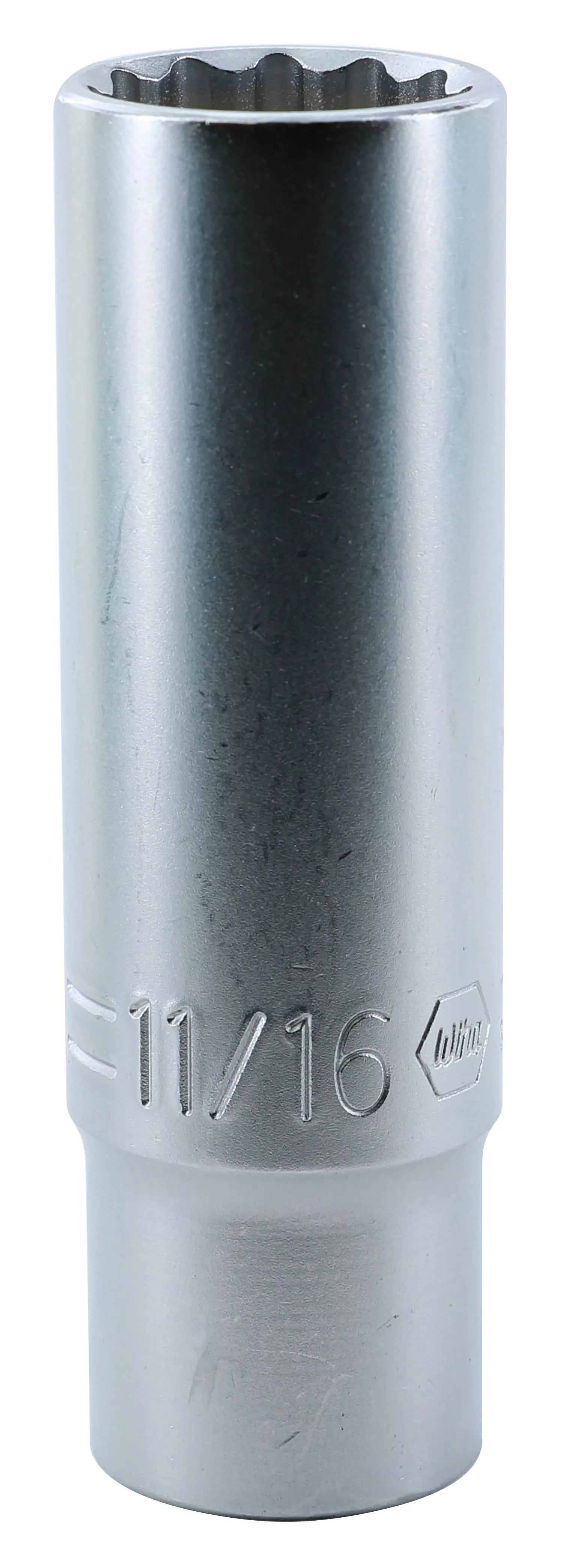 Wiha 33856, 1/2" Drive Deep Socket, 12 Point, 11/16" Wiha