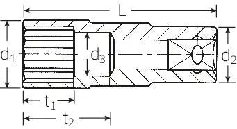 Stahlwille Socket, Size 25/32 in - ST 03421041 Stahlwille