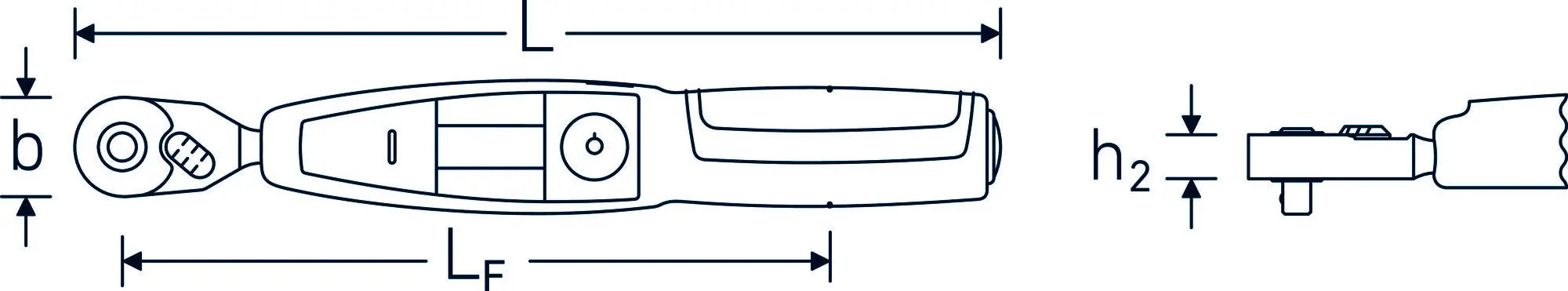Stahlwille SENSOTORK Electronic Torque Wrench with Fixed Fine-Tooth Ratchet - ST 96504502 Stahlwille