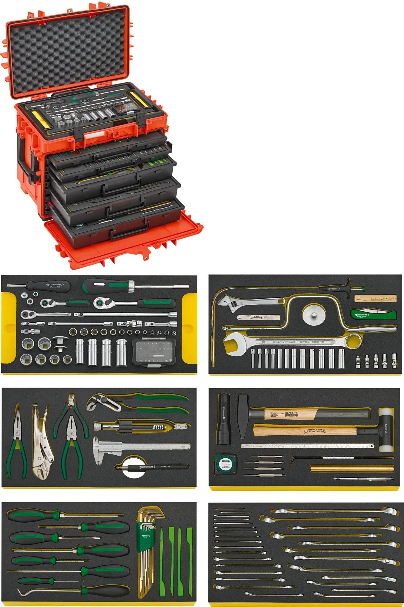 Stahlwille Set of 163 Line Maintenance Tools with Tool Trolley no. 13217 - ST 98814930 Stahlwille
