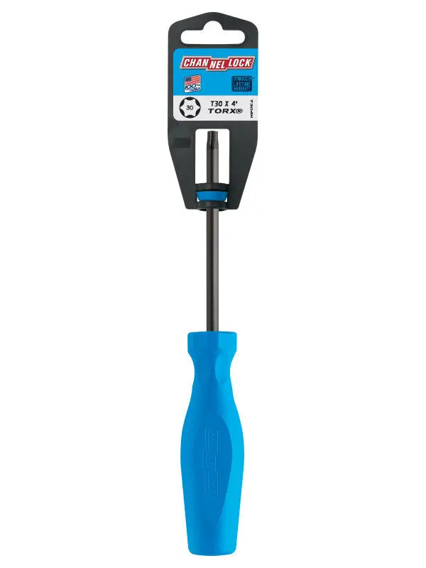 Channellock Magnetic Tip Professional Torx Screwdriver, T30 x 4 in - CL T304H Channellock