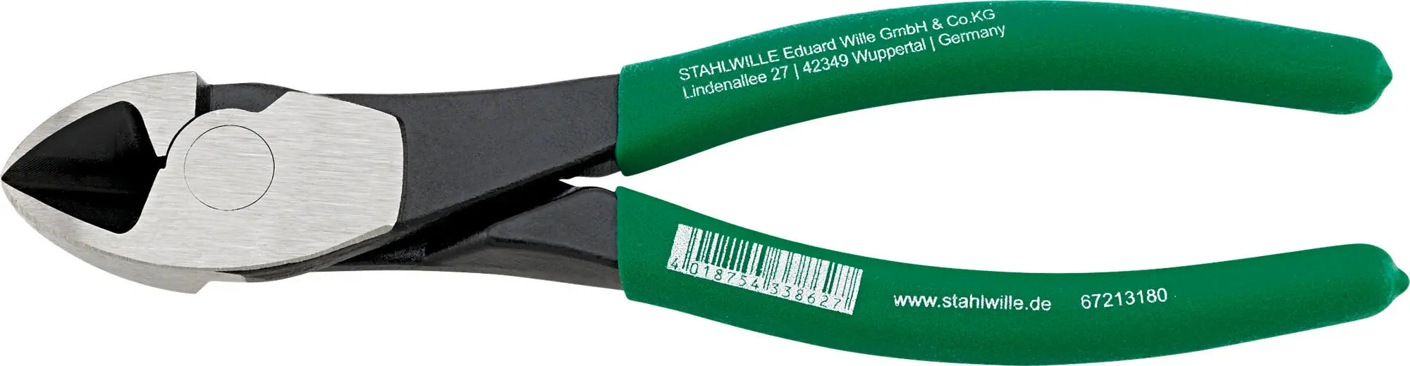 Stahlwille Polished Heavy Duty Side Cutter, Length 180mm - ST 67213180 Stahlwille