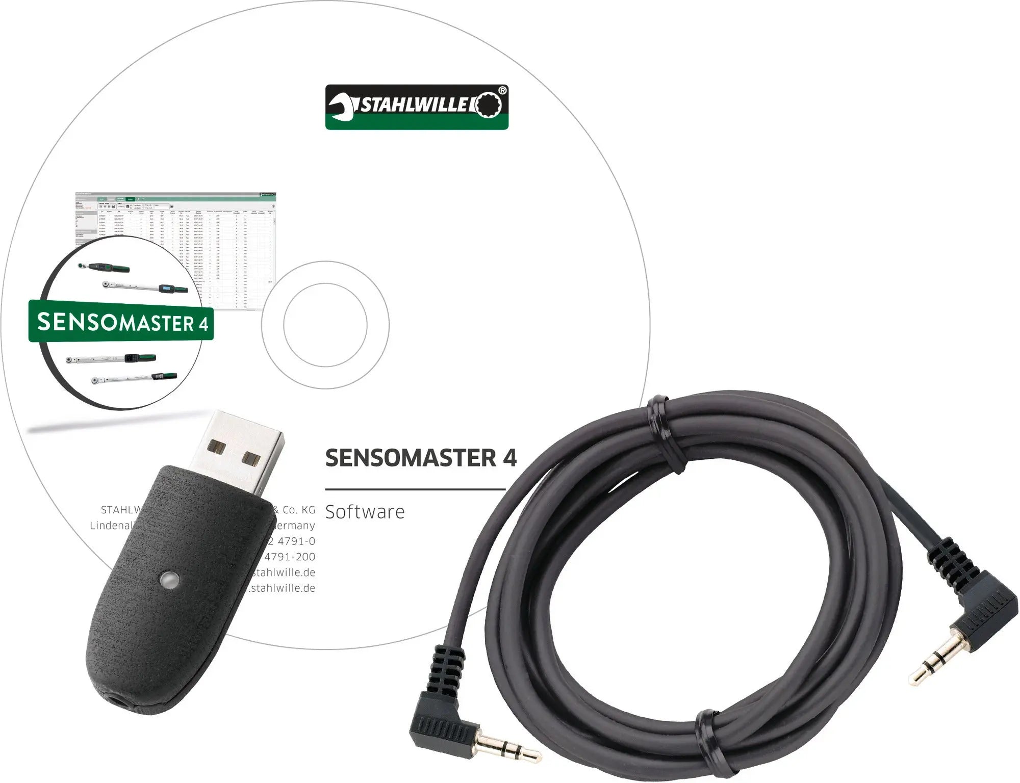 Stahlwille USB Adaptor, Jack Cable and SensoMaster 4 Software - ST 96583630 Stahlwille