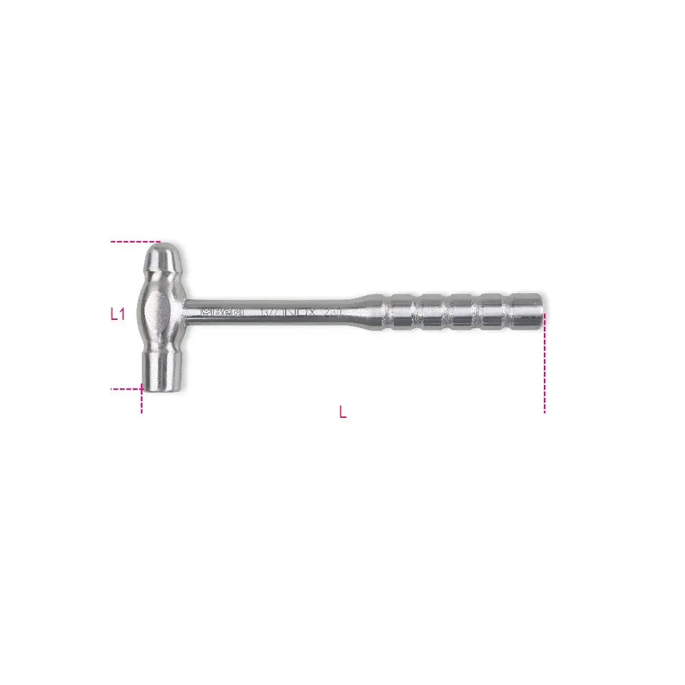 Beta Tools (Article# 1377INOX 230) 8 oz Ball Pein Hammer, INOX Stainless Steel, OAL 220mm - BT 13770623 Beta Tools