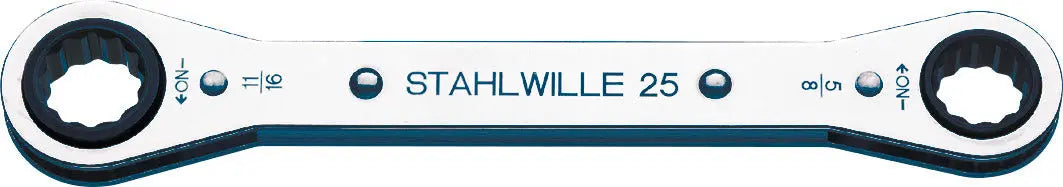 Stahlwille Double-Ended Ratchet Ring Wrench, 1/4 in x 5/16 in - ST 41561620 Stahlwille