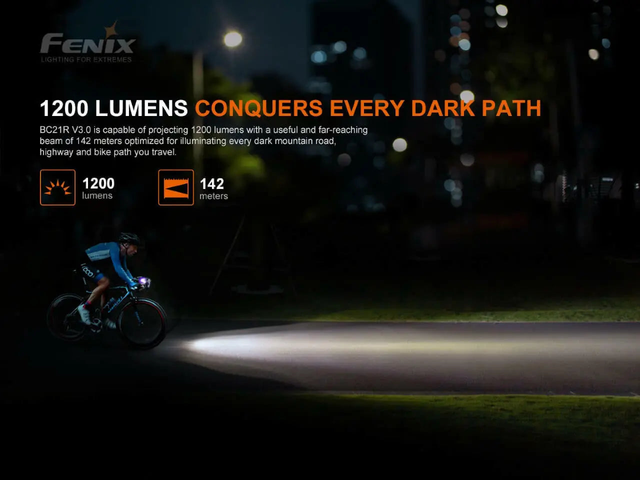 Fenix 1200 Lumen Rechargeable Bike Light - F FX-BC21RV3 Fenix