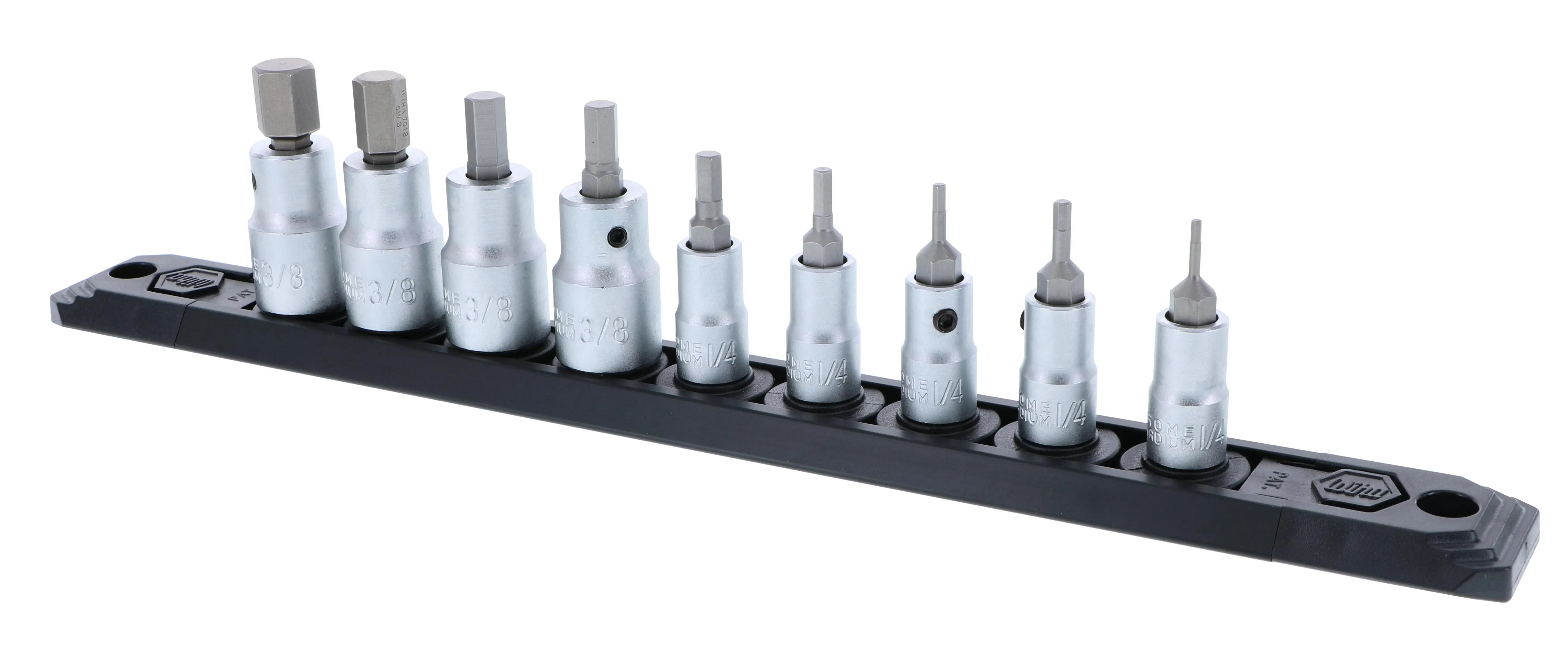 Wiha 71996, Hex Metric Bit Socket 9Pc 1.5-10mm Wiha
