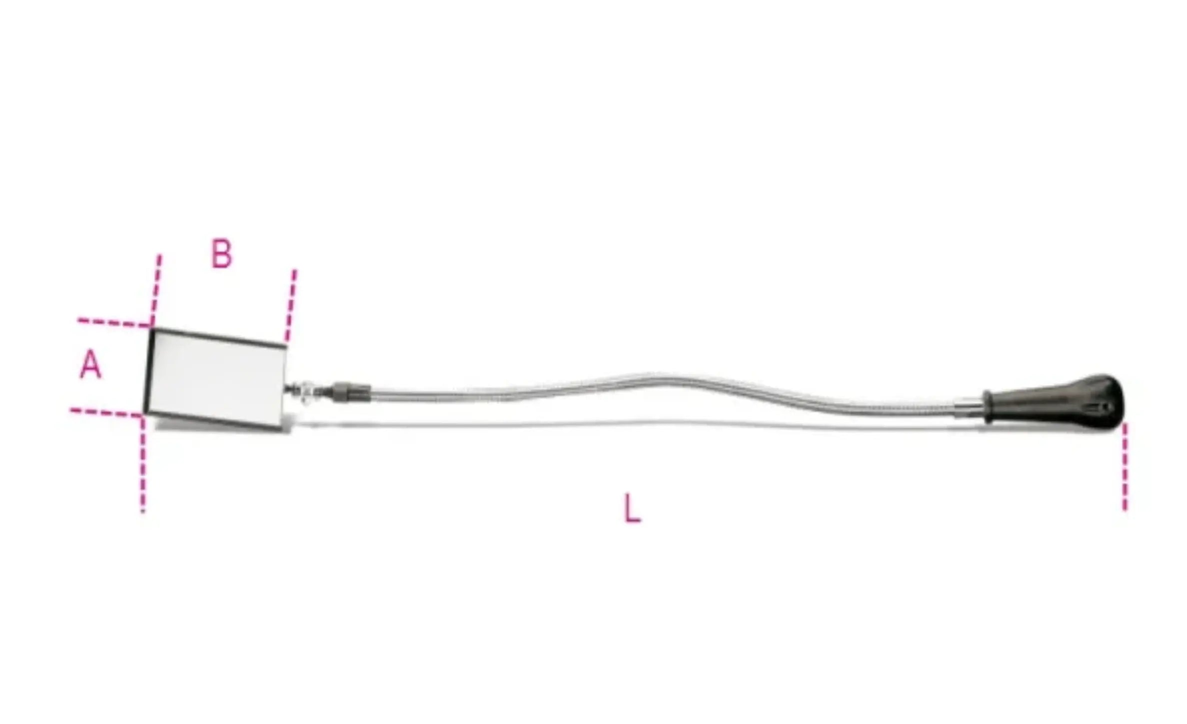 Beta Tools (Article# 1715FL/A) Square Flexible Inspection Mirror - BT 17150110 Beta Tools