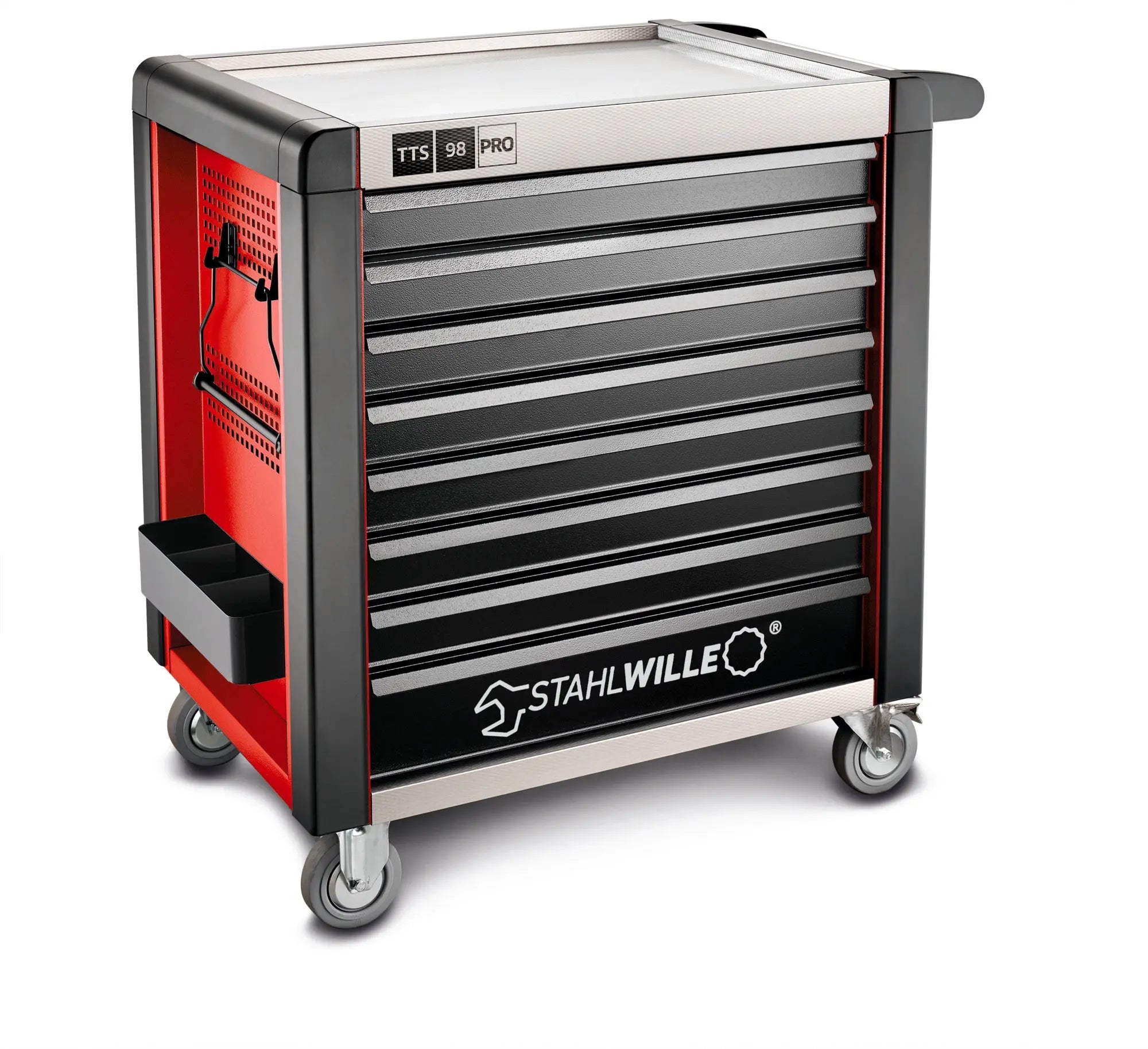 Stahlwille 8-Drawer Red and Black Tool Trolley, Load Capacity 1400 Kg - ST 81200174 Stahlwille
