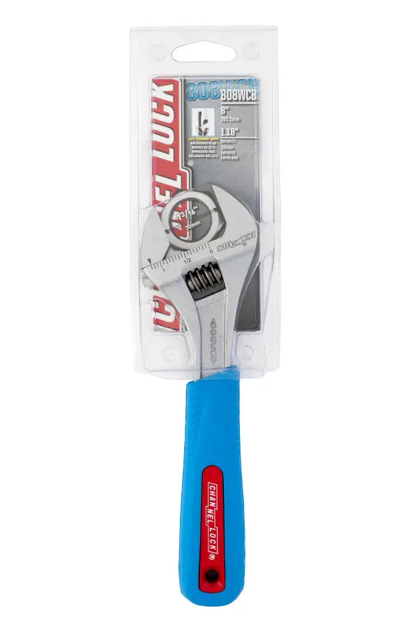 Channellock Code Blue Chrome Adjustable Wrench, 8 in - CL 808WCB Adjustable Wrench Channellock