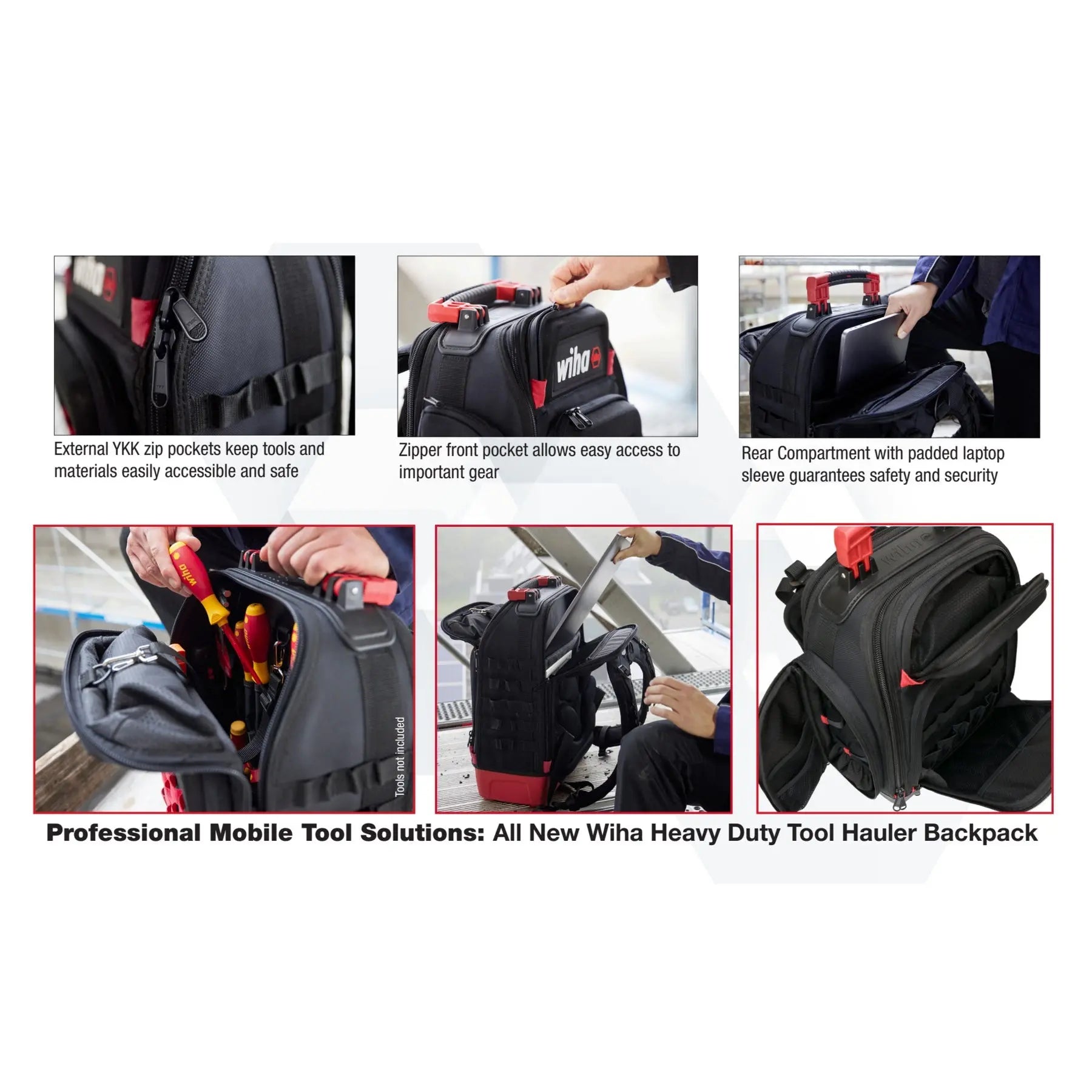 Wiha Set of 15 Industrial MRO Tool Kit with Heavy Duty Backpack - WI 91875 Wiha