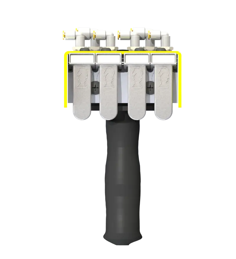 Knight Global Pneumatic Control Handle, (4) Thumb Levers, (2) 2-Button - KG BPA9110 Knight Global
