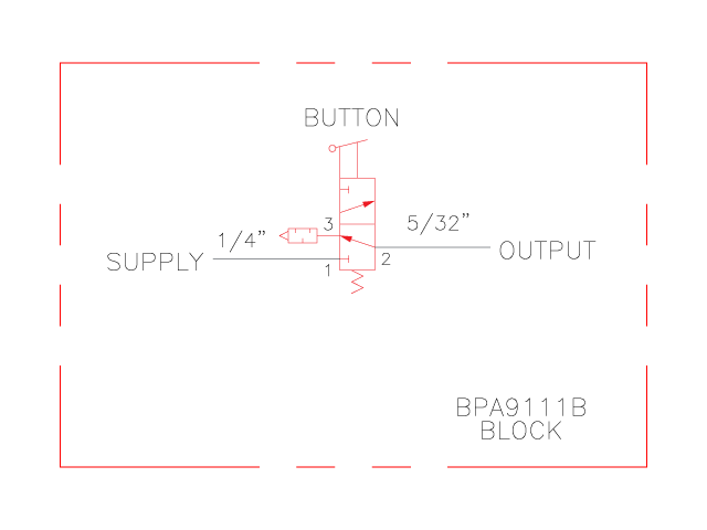 Knight Global Pneumatic Control Handle, (1) Thumb Levers, (1) 1-Button - KG BPA9400 Knight Global