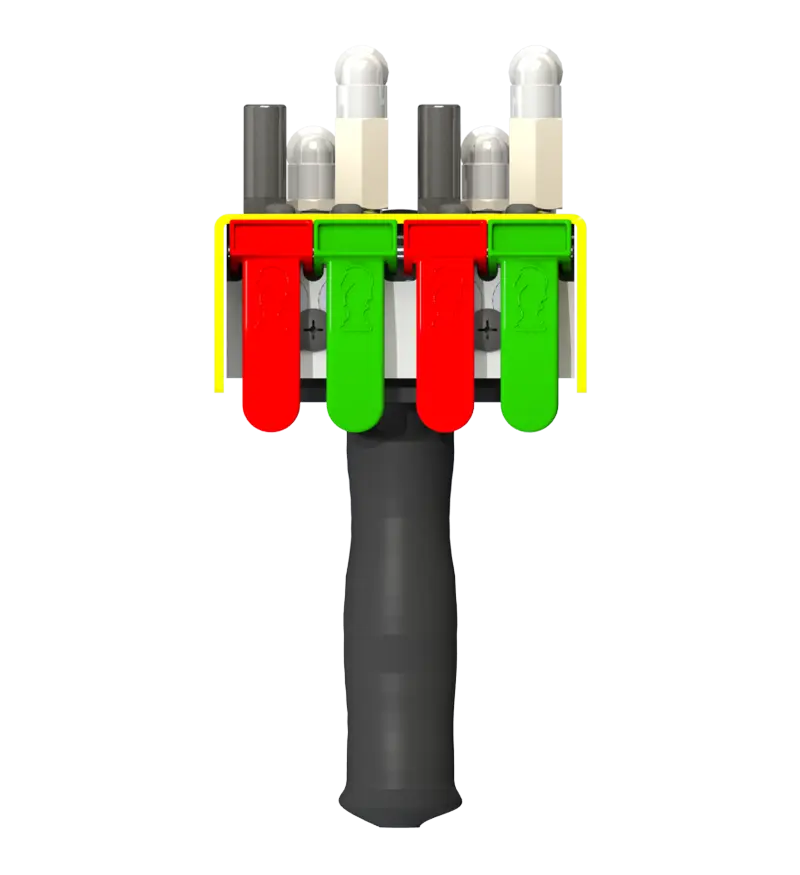 Knight Global Pneumatic Control Handle, (4) Thumb Levers, (2) 2-Button, 2-Way Valves - KG BPA9330 Knight Global
