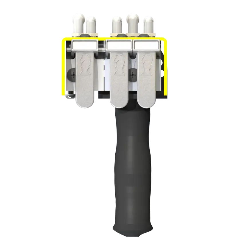Knight Global Pneumatic Control Handle, (3) Thumb Levers, (1) 1-Button - KG BPA9410 Knight Global