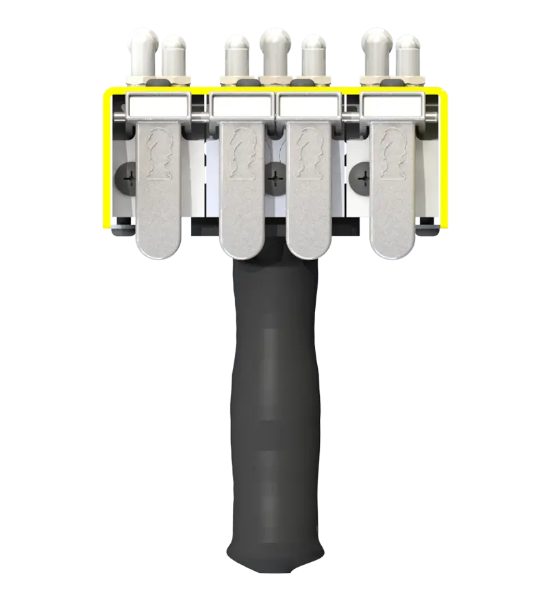Knight Global Pneumatic Control Handle, (4) Thumb Levers, (2) 1-Button - KG BPA9414 Knight Global