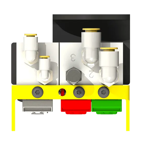 Knight Global Pneumatic Control Handle, (3) Thumb Levers, (1) 1-Button, 3-Way Valves - KG BPA9430 Knight Global