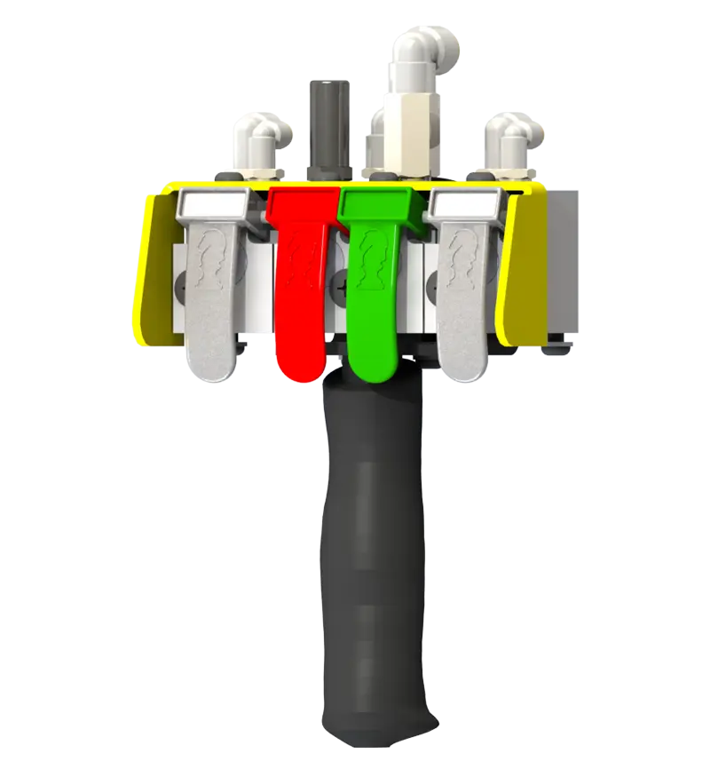 Knight Global Pneumatic Control Handle, (4) Thumb Levers, (1) 2-Button, 2-Way Valves - KG BPA9434 Knight Global
