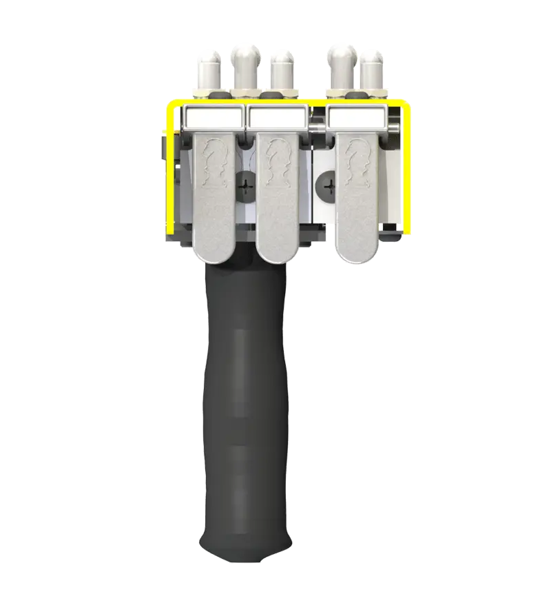 Knight Global Pneumatic Control Handle with Pneumatic Trigger, (3) Thumb Levers, (1) 2-Button - KG BPTA9140 Knight Global