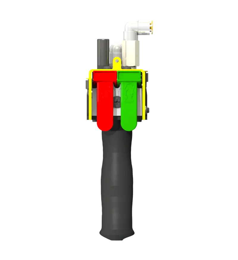 Knight Global Pneumatic Control Handle with Pneumatic Trigger, (2) Thumb Levers, (1) 2-Button, 2-Way Valves - KG BPTA9300 Knight Global