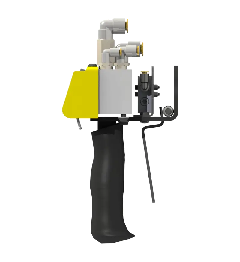 Knight Global Pneumatic Control Handle with Pneumatic Trigger, (3) Thumb Levers, (1) 2-Button, 2-Way Valves - KG BPTA9340 Knight Global