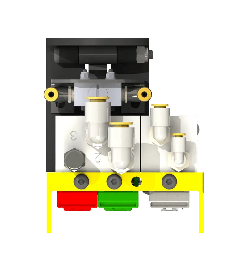 Knight Global Pneumatic Control Handle with Pneumatic Trigger, (3) Thumb Levers, (1) 2-Button, 2-Way Valves - KG BPTA9340 Knight Global