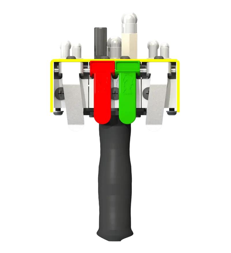 Knight Global Pneumatic Control Handle with Pneumatic Trigger, (4) Thumb Levers, (2) 1-Button - KG BPTA9434 Knight Global