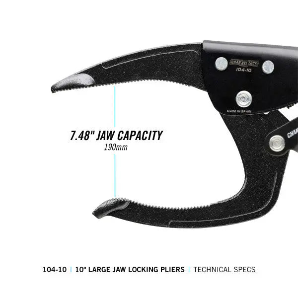 Channellock Large Jaw Locking Plier, 11.3 in - CL 104-10 Channellock