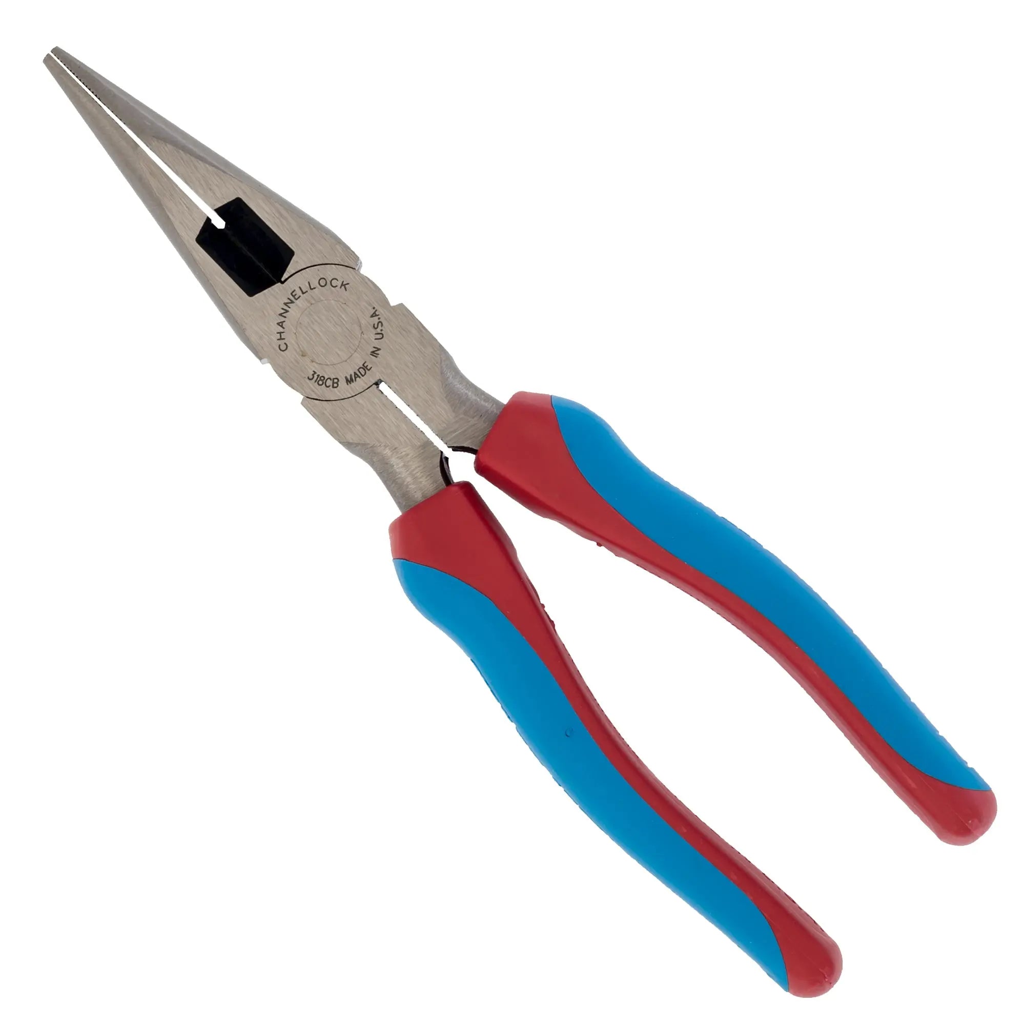 Channellock CODE BLUE XLT Combination Long Nose Plier with Cutter, 8 in - CL 318CB Channellock