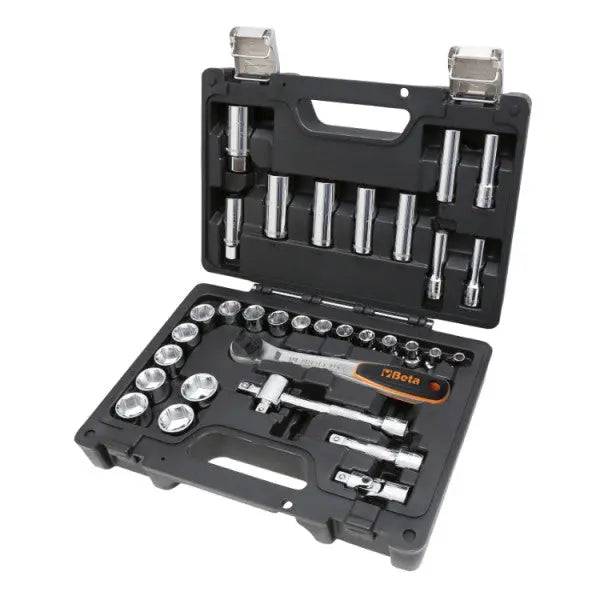 Beta Tools (Article# BW 913E/C33) Set of 28 Hexagon Sockets and 5 Accessories Assortment Tools with Plastic Case - BT 009136133 