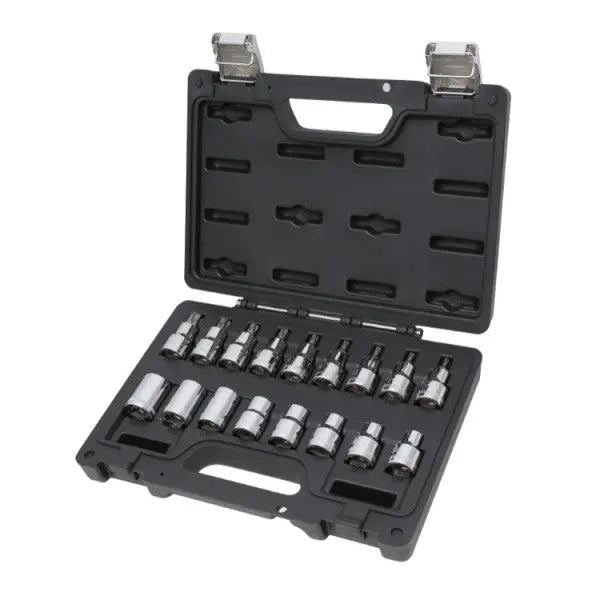 Beta Tools (Article# BW 923E-FTX/C17) Set of 20 Hexagon Sockets and 5 Accessories Assortment Tools with Plastic Case - BT 009236017 
