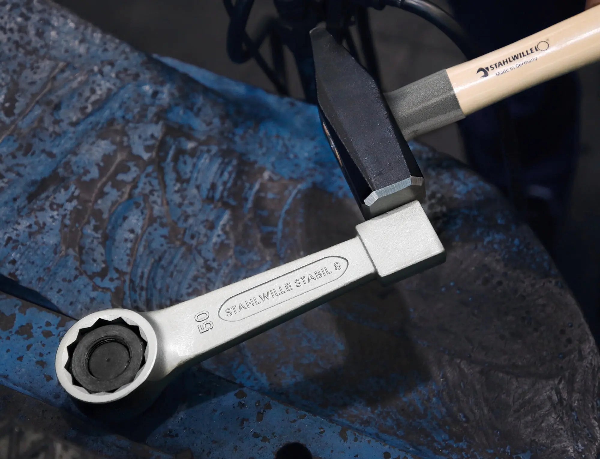 Stahlwille Impact Ring Spanner Wrench, 46mm, Length 250mm - ST 42010046 Stahlwille