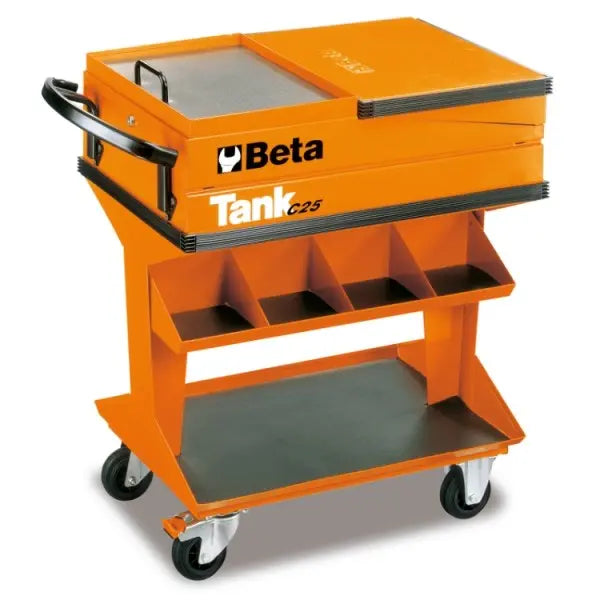 Beta Tools (Article# C25) Rolling Tool Cart with Fold-Away Lid - BT 25000001 Beta Tools