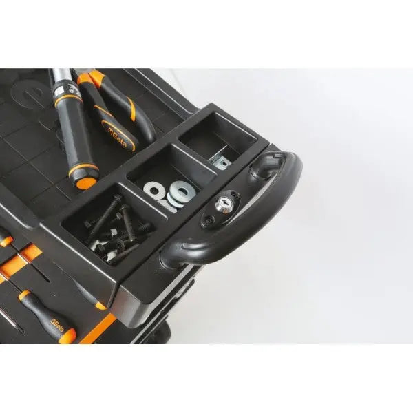 Beta Tools (Article# C27S-O) Collapsible Rolling Tool Cart - Orange - BT 27000201 Beta Tools